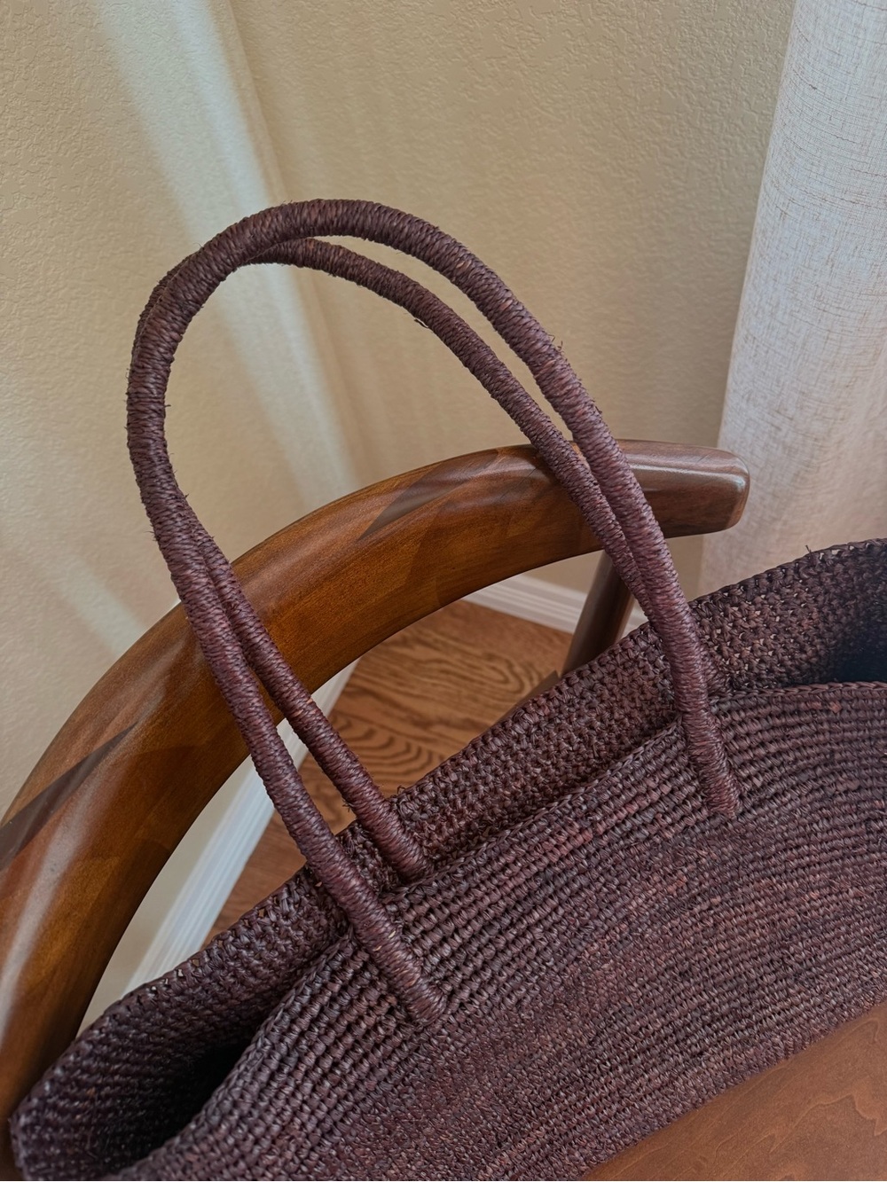 COS Raffia Mini Woven Tote Bag - Picture 6 of 7
